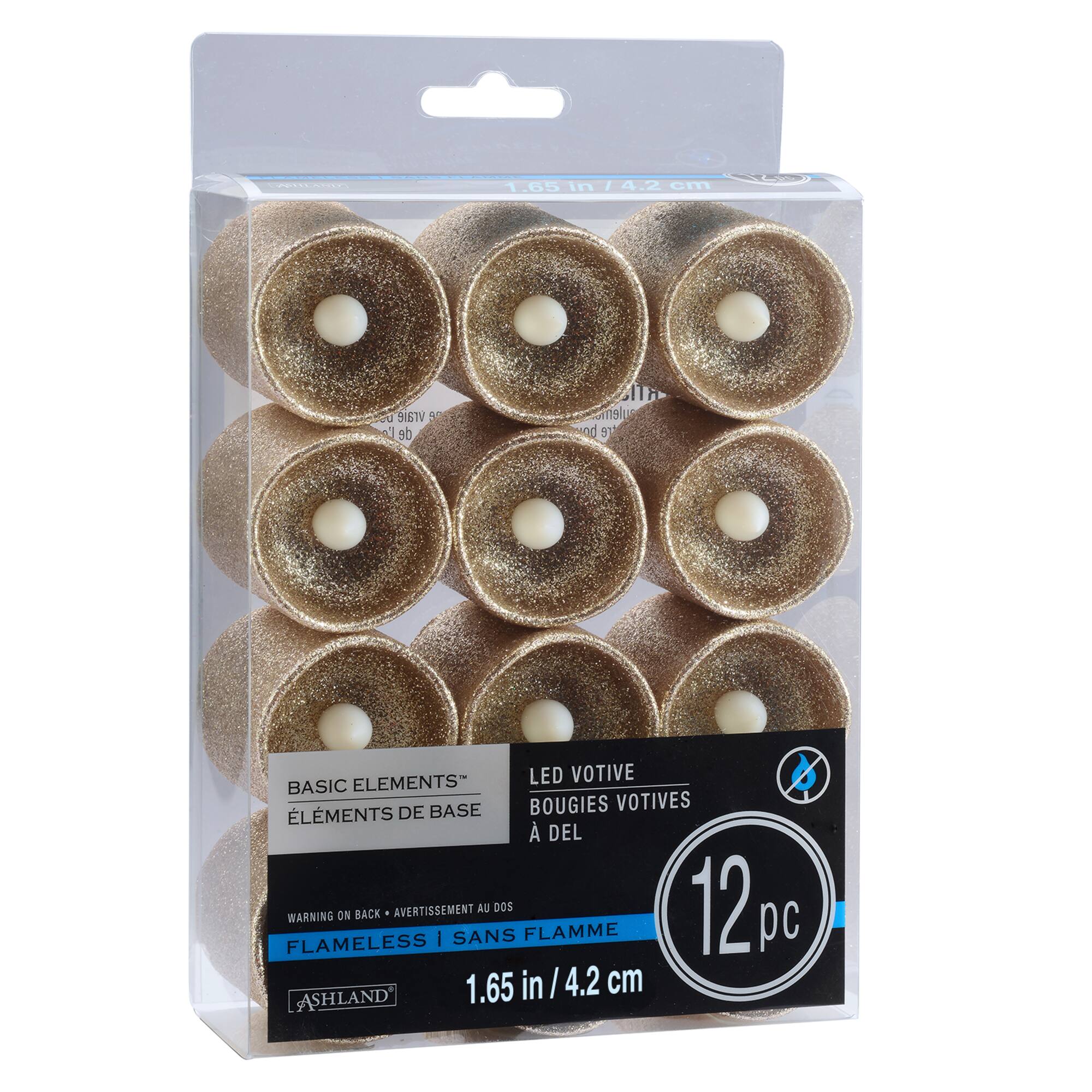 Champagne Glitter LED Votive Candles By Ashland® 12ct.